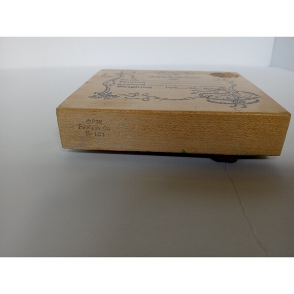 PSX Personal Stamp Exchange K-151 Announcing Baby Arrival Rubber Stamp 3.75 X 4" - Picture 3 of 5
